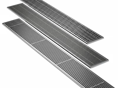 Metal Air Conditioner Vents with Long Strip Grille Design for HVAC System 3d model