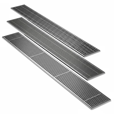 Metal Air Conditioner Vents with Long Strip Grille Design for HVAC System 3d model