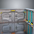 Industrial Style Hardware Tools with Metal Structure Mechanical Texture and Colored Lighting Decor