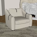 Casual Sofa Leisure Chair Single Sofa Lazy Sofa 3d model