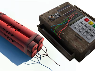 Modern Bomb Time Bomb 3d model Modern Bomb Time Bomb 3d model