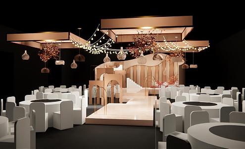 Light Luxury Wedding Scene Wedding Orange 3d model