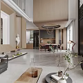 Modern Loft Living Room Interior With Wooden Decor Art And Plants