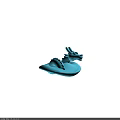 Futuristic Tech Exhibition Hall Showcasing Blue Dragon Shaped 3D Model Sculpture
