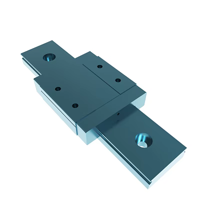Industrial Metal Mechanical Component With Precision Holes And Sliding Rail Structure 3d model