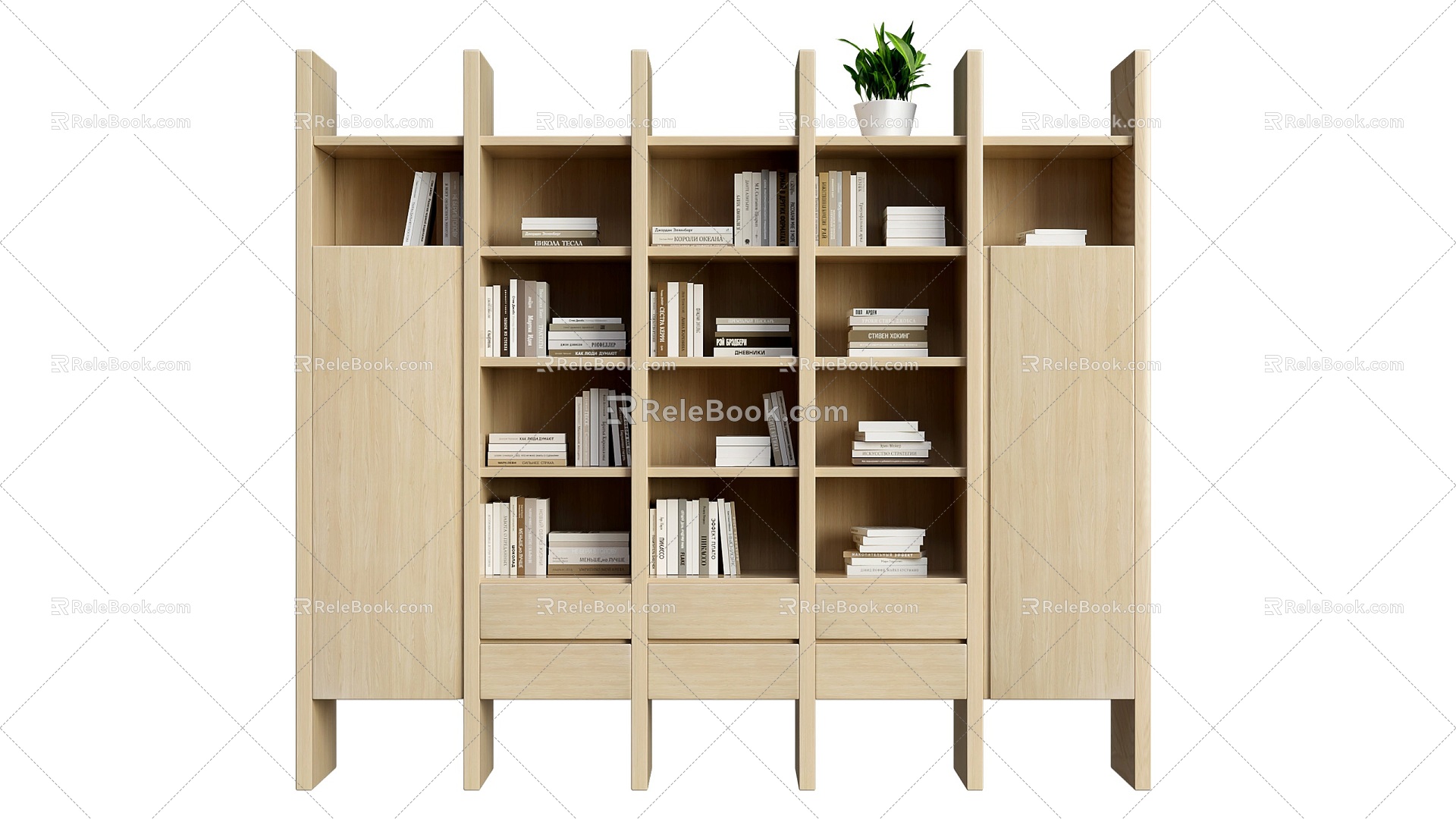 Simple bookcase 3d model