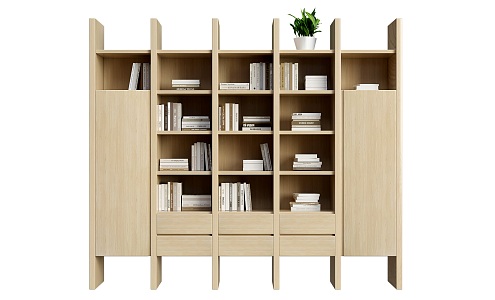 Simple bookcase 3d model