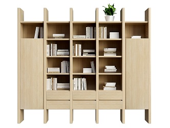 Simple bookcase 3d model