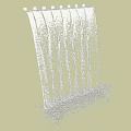 Serene Garden Landscape Featuring Cascading Water Vertical Streams And Splashing Base Design