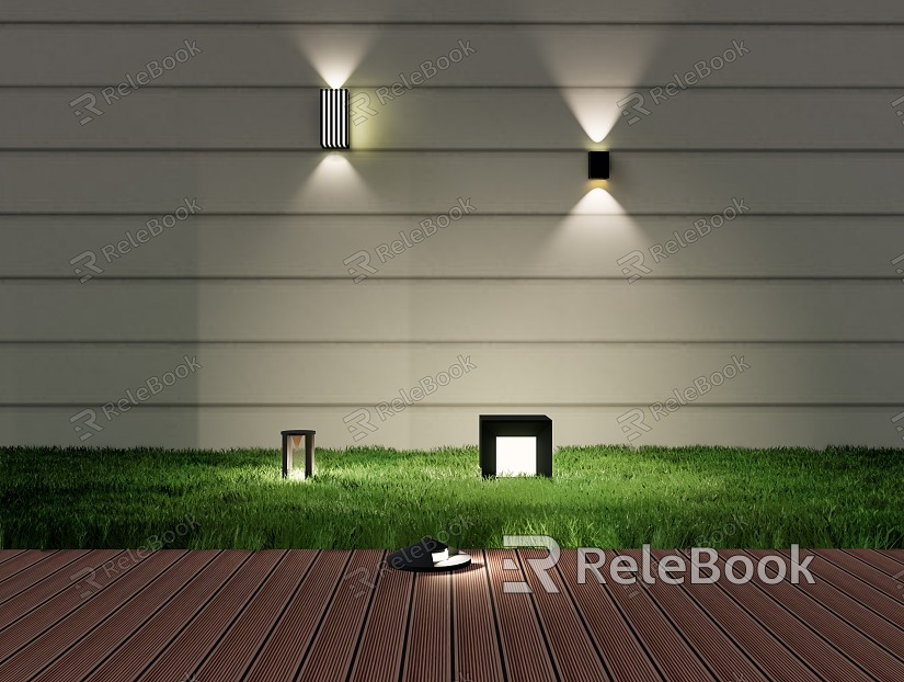 Modern minimalist outdoor lamp model