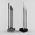 Durable Sports Equipment Agility Training Poles With Black White Design And Stable Base