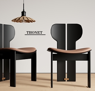 THONET Middle Ancient Dining Chair Chandelier 3d model