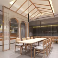 Modern Milk Tea Shop Interior With Wooden Decor Bar Counter And Cozy Seating Area
