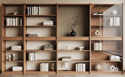 Modern Bookshelf 3d model
