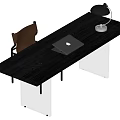 Modern desk and chair combination 3d model