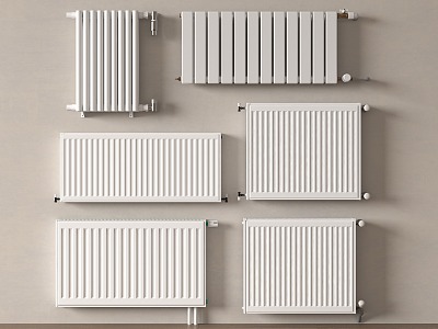 Modern heating pipe radiator 3d model