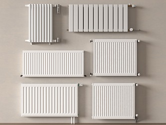 Modern heating pipe radiator 3d model