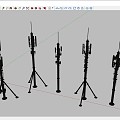 antenna signal receiver cell phone tower 3d model