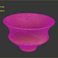 Orange Terracotta Clay Bowl With Wide Rim And Pedestal Base Design