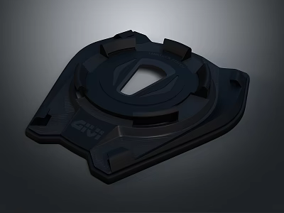 Black GIVI Mechanical Equipment Component With Geometric Structure And Textured Surface 3d model