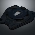 Black GIVI Mechanical Equipment Component With Geometric Structure And Textured Surface