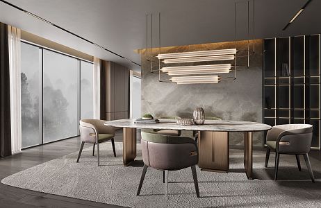 Modern Minotti Restaurant 3d model