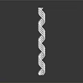 Twisted White Spiral Sculpture On Dark Reflective Background With Modern Design