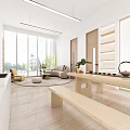 Spacious Pilates Studio With Reformers Mirrors Wooden Floors And Large Windows