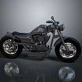Classic Gray Motorcycle With Shiny Chrome Wheels Black Leather Seat And Sleek Design