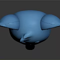 Cute 3D Blue Koala Toy With Big Eyes Black Nose And White Belly
