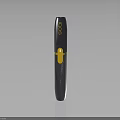Modern Tactical Weapon With Gray Body Yellow Component And EOS Logo