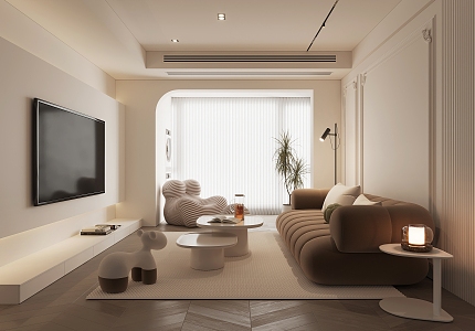 modern living room 3d model