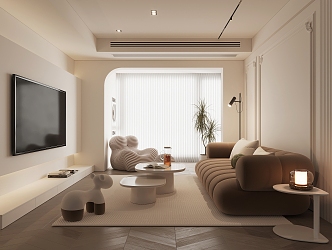 modern living room 3d model