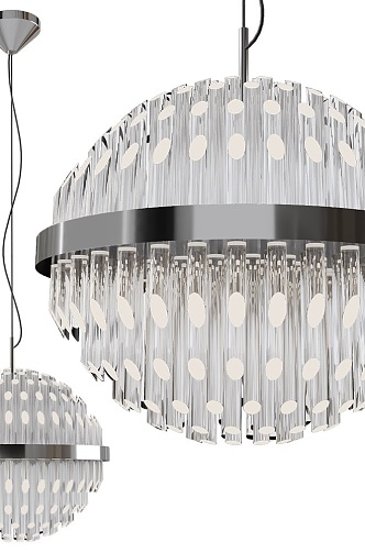 Helios crystal chandelier 18w 3d model