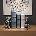 Zebra Book Holder Decoration Ornament 3d model