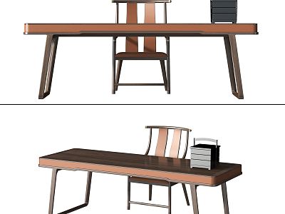 New Chinese Style Desk and Chair model