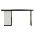 Modern Console Table With Marble Top And Sleek Metal Legs Interior Design 3d model