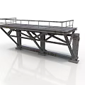 Heavy Duty Industrial Metal Platform With Steel Support Frame And Safety Railing