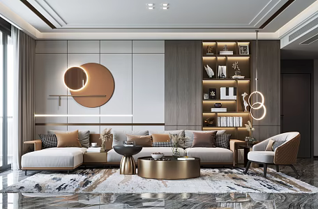 modern living room 3d model