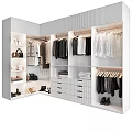 Spacious Modern Wardrobe Interior Design With Hanging Rods Drawers Shoes Storage And Folded Clothes