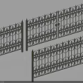Ornate Wrought Iron Railings With Intricate Circular Patterns For Garden Fencing