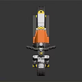Lego Motorcycle Model With Gray Tires White Seat And Orange Details