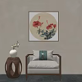 New Chinese-style Single Sofa 3d model