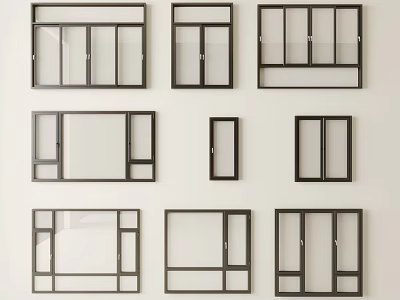 windows casement window sliding window 3d model
