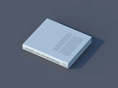 Guide to Instruments Book Lying Flat With Cover Text On Plain Background 3d model