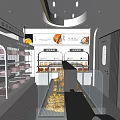 Bright White Bakery Interior With Glass Display Cases And Fresh Bread Pastries