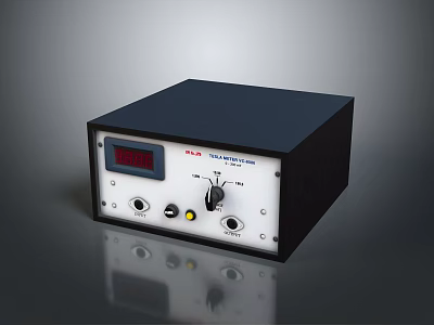Black Test Signal Generator With Digital Display Knobs And Buttons 3d model