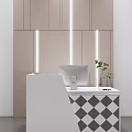 Modern Reception Desk Reception Cashier Desk 3d model