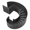 modern spiral staircase minimalist staircase 3d model