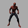 Spider Man Game And Movie Character In Dynamic Jumping Pose With Red Black Costume